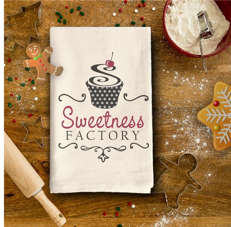 Custom Printed Natural Flour Sack Tea Towels - Your Art or Text, 30 x 30 Personalized Kitchen Towel image 8