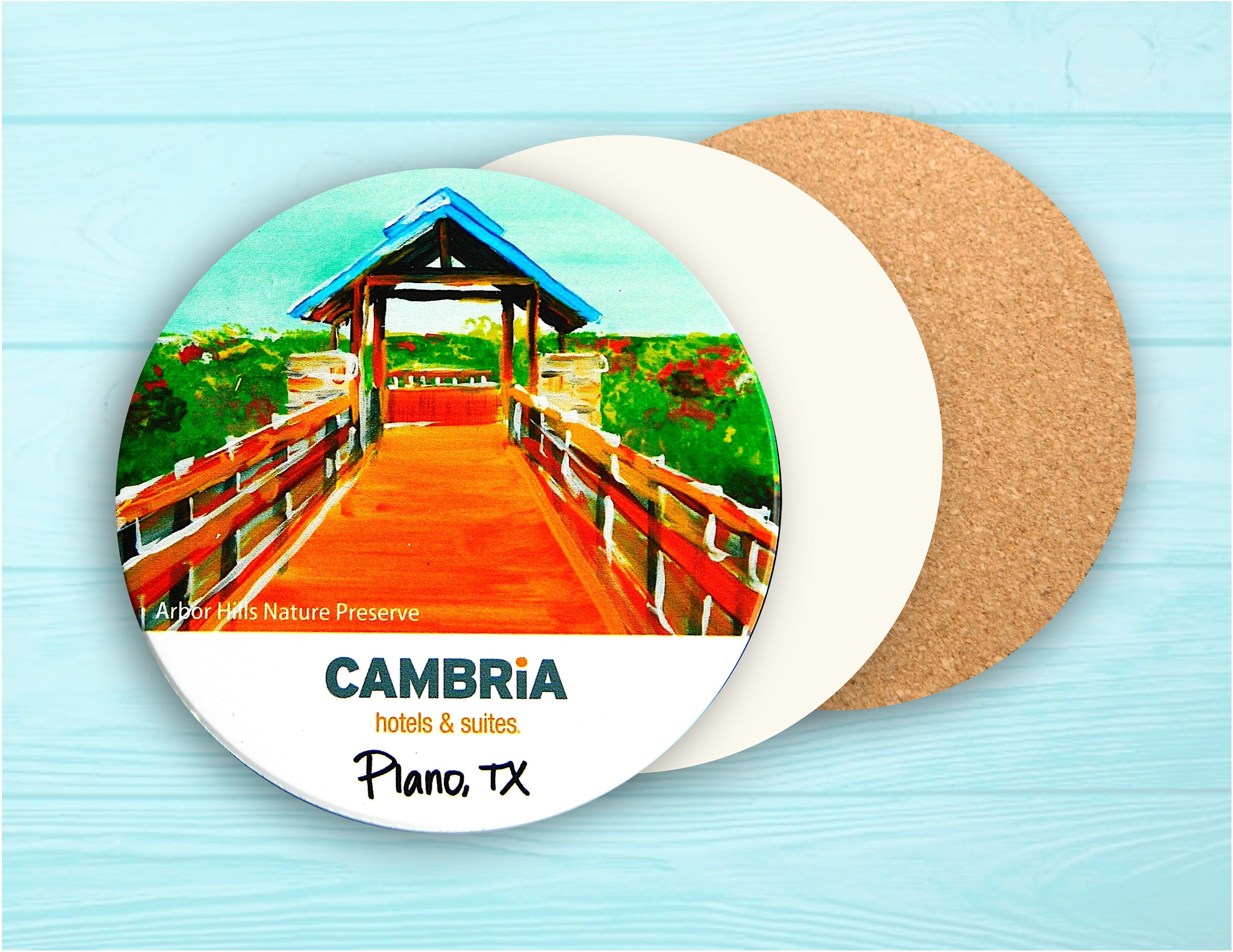 12 Pack. Ready for Sublimation Blank Ceramic Round Coasters 4.25 Diameter  With Adhesive Cork Backing to Apply After Sublimation Process 