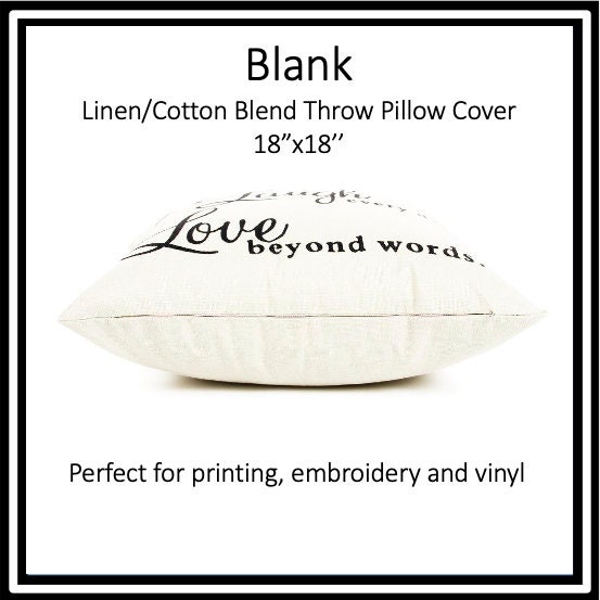 18x18 Pillow Cover BLANK Linen/Cotton Throw Pillow Case Etsy