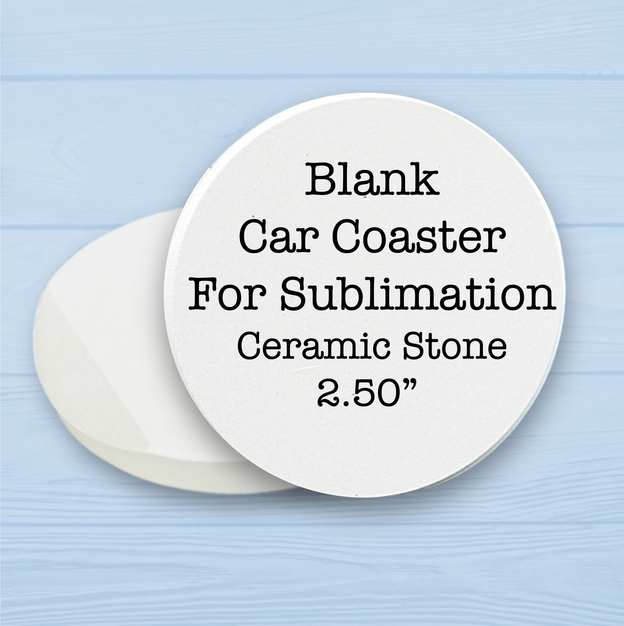Blank Car Coaster Supply - Sublimation Blanks - Sublimation Supply - Bulk  Sandstone Car Coaster Blank - Round Ceramic Car Coaster