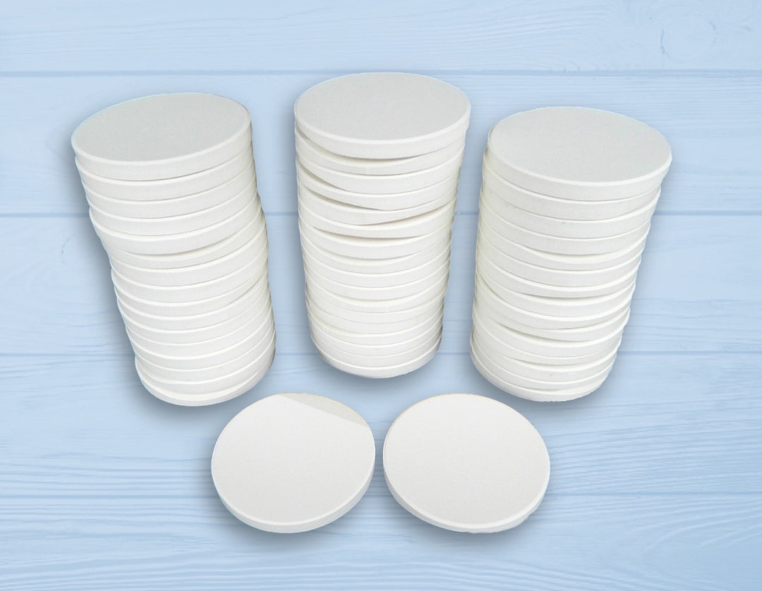 50 Pack. Blank Absorbent Stone Car Coasters- 2.50" in Diameter ...