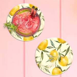 12 Blank Round Absorbent Stone Coasters With Cork Backing. 4.25" in ...