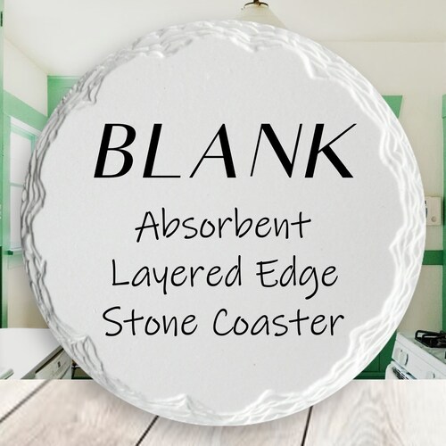 12 Blank Round Absorbent Stone Coasters With Cork Backing. - Etsy