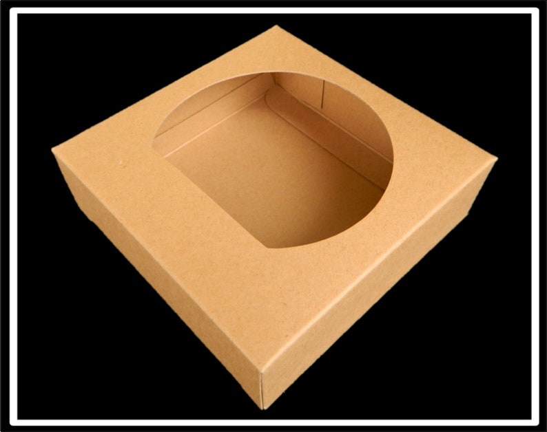 10 Kraft Card Stock 4 Coaster Window Boxes 4 Round or Etsy