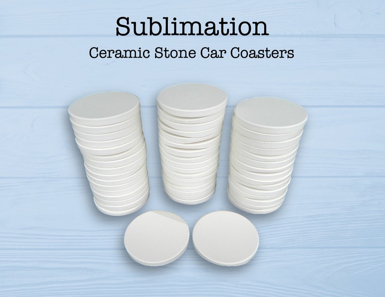 12 Pack. CAR COASTERS Blank Ceramic Stone for Sublimation Etsy