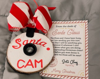 Santa Cam Ornament with Real Camera Lens | Santa Cam | Santa Cam Ornament | Holiday Must Have | Christmas Must Have