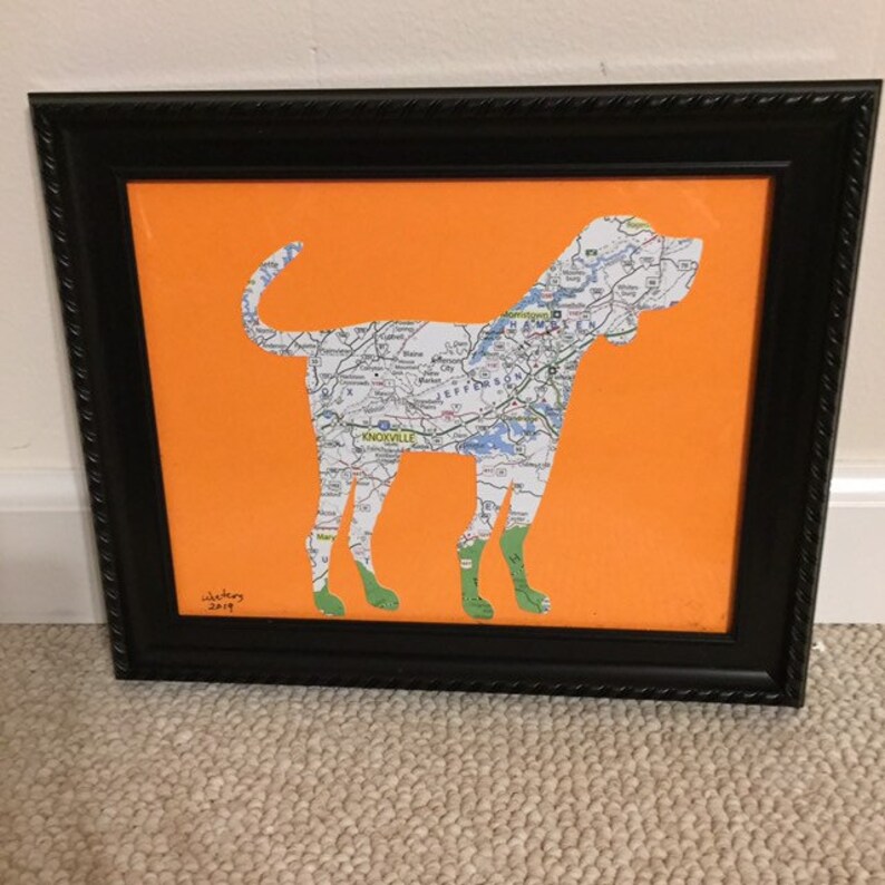 University of Tennessee Mascot Map Etsy