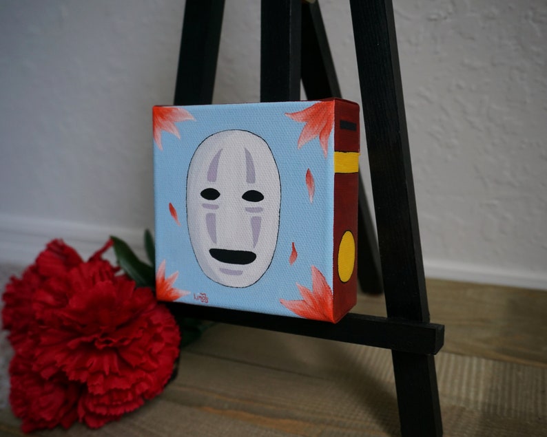 Spirited Away Painting No Face Painting Studio Ghibli Fan Etsy