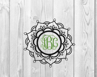 Mandala SVG Design, SVG Design, Cricuit Design, Mandala, Mandala Monogram, Flower Design, Mandala SVG, Mandala Decal