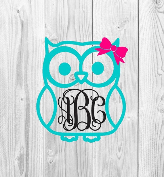 Download Owl SVG Designs SVG Design Cricuit Design Owl Monogram | Etsy