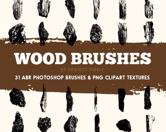 Holz Photoshop Pinsel, Holz Textur Clipart, Grafikdesign, Holz Pinsel, Grunge Pinsel, Sofort Download, digitale Pinsel, digitale Kunst