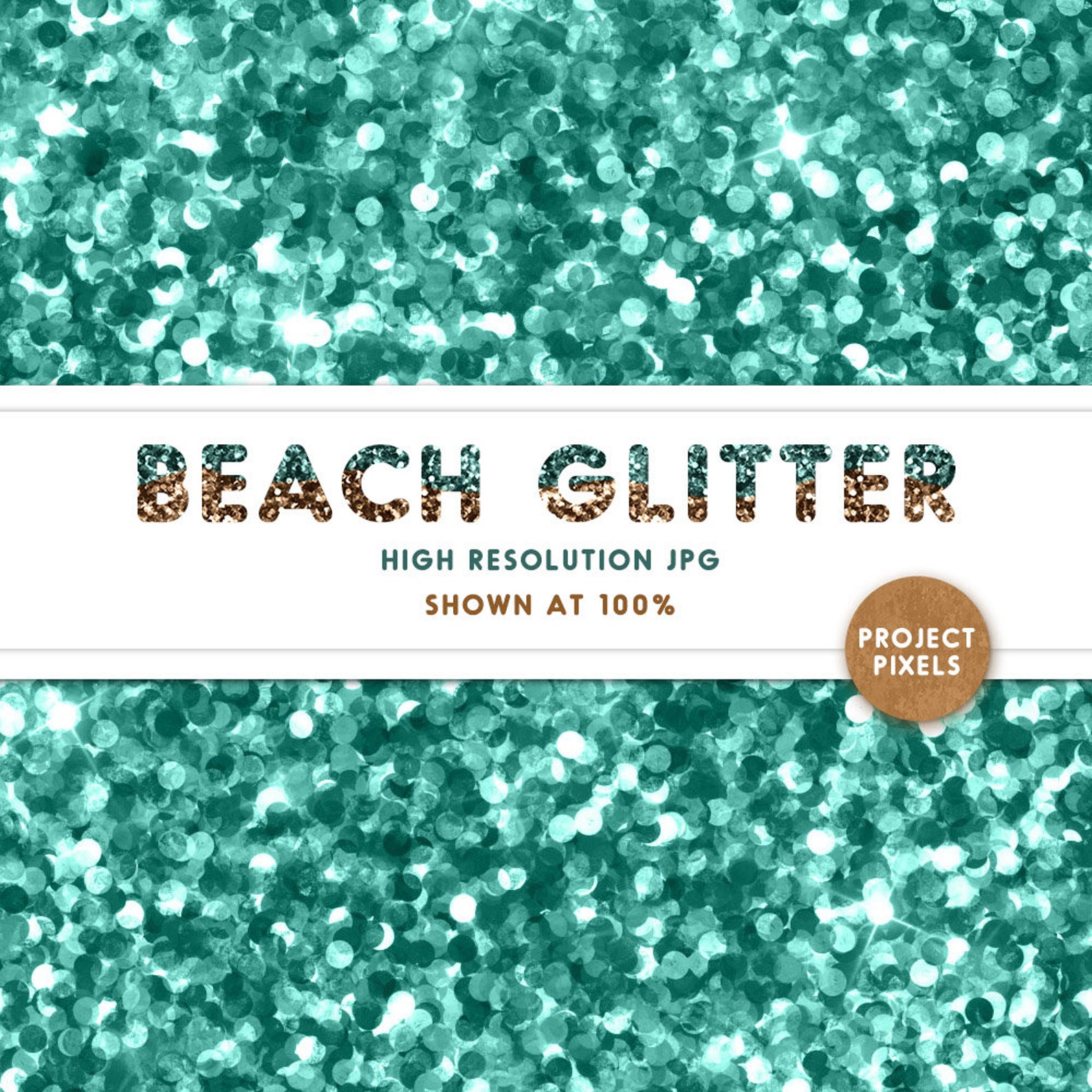 Beach Glitter, Seamless Patterns, Sand Sea Glitter Digital Paper