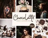 Chocolatte Mobile Lightroom Presets, Dark Chocolate Mobile Presets, LR Instagram Filters, Blogger and Photographer Photo Editing Presets