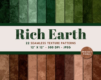 Reiche Erde Digital Paper Pack, dunkle Natur Texturen, nahtlose Texturen, Scrapbooking Papier, Künstler Ressource, digitaler Download, Farbe Muster
