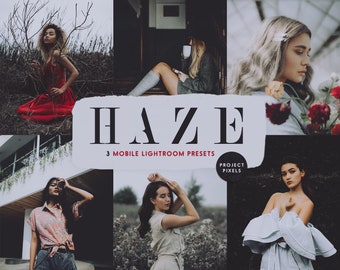 Haze Mobile Lightroom Presets, Dark Moody Matte Mobile Presets, LR Instagram Filter, Blogger and Photographer Artistic Photo Editing Presets