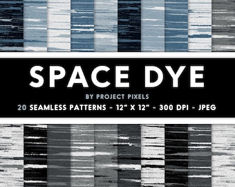 Space Dye Digital Paper, Athletic Heather Grey Blue Jersey, Fabric Texture, Seamless Patterns, Fashion Design Resource, Digital Download