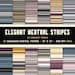 Elegant Neutral Stripes Digital Paper, Seamless Patterns, Gradient ...