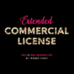 Licenza per uso commerciale estesa per 1 set grafico - Add-On per carta digitale, clip art, motivi e sovrapposizioni in My Shop