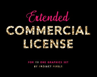 Extended Commercial Use License for 1 graphic set - Add On for Digital Paper, Clip Art, Patterns, and Overlays in My Shop