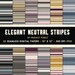 Elegant Neutral Stripes Digital Paper, Seamless Patterns, Gradient ...