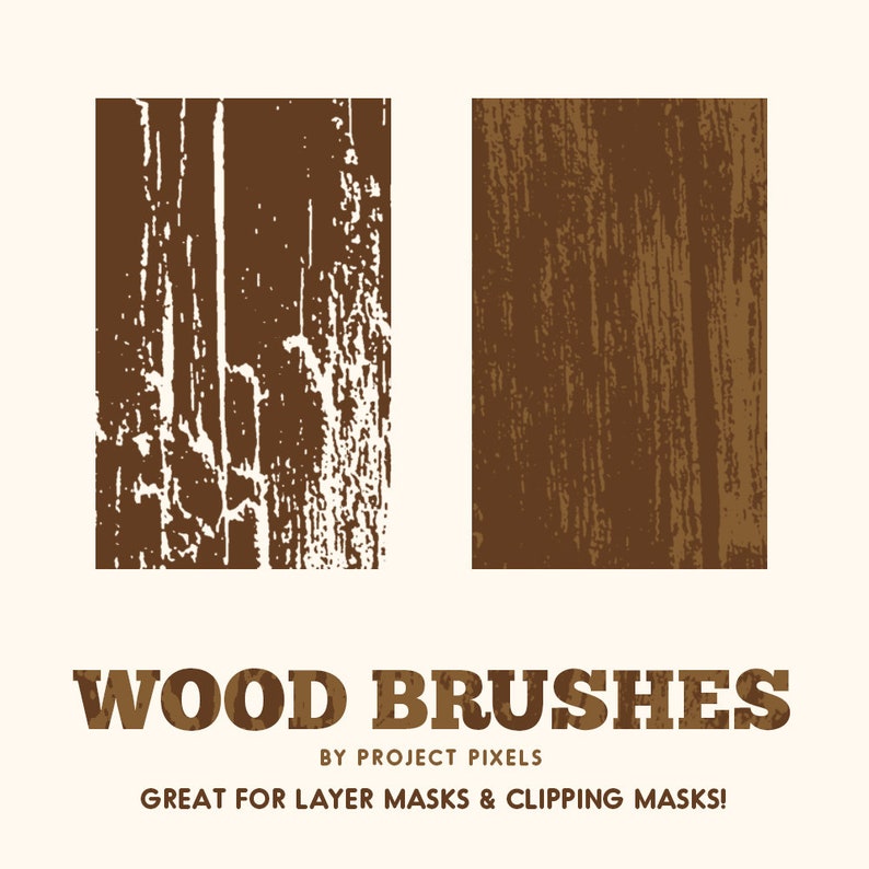 Wood Brushes Wood Texture Clipart Graphic Design Etsy Hong Kong