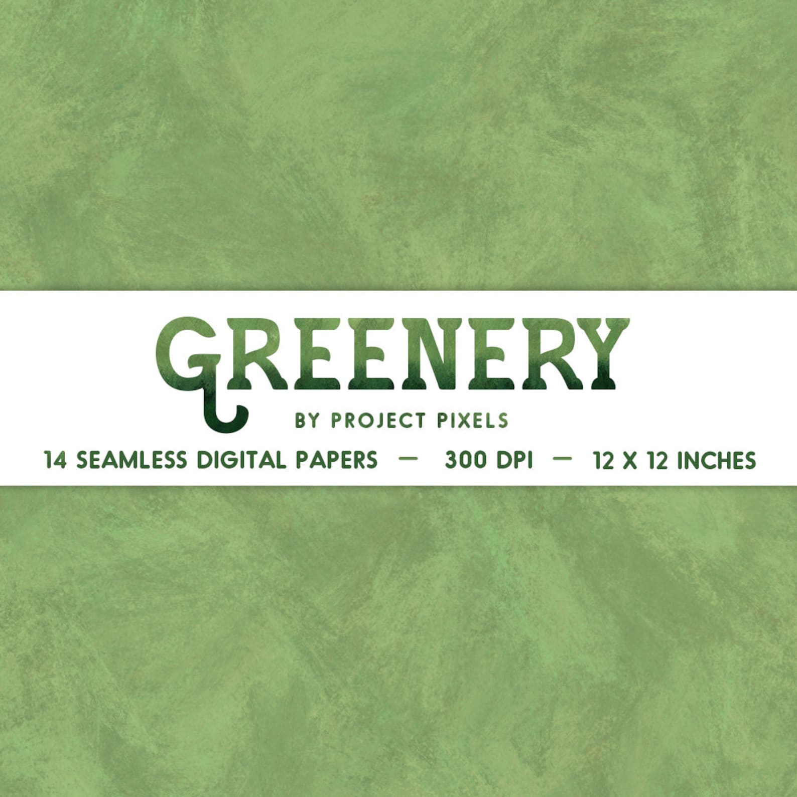Greenery Digital Paper Pack, Nature Paper, Green Textures, Gradient ...