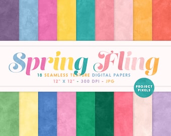 Spring Fling Digitales Papier, Niedliche Art Texturen, Ostern, Valentinstag, nahtlose Muster, Scrapbooking Papier, Digitaler Download, Grafikdesign