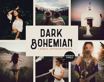 Dark Bohemian Lightroom Presets: Moody Instagram Filters (Mobile Download)