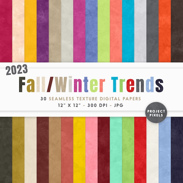 2023 Fall Winter Trends, Digital Paper, Trending Colors, Card Art Textures, Seamless Pattern, Scrapbooking, Digital Download, Graphic Design