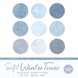 Puede incluir: Nueve patrones de papel digital sin costuras en tonos azules, perfectos para crear fondos, scrapbooking y proyectos de dise&ntilde;o digital. Los patrones son de 30,48 cm por 30,48 cm y 300 DPI.