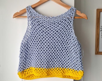 Crochet Mesh Top Pattern, Beginner Mesh Vest, Women&#39;s Summer Vest Clothing Pattern, Don&#39;t Mesh With Me PDF Pattern, (Size XS - 3XL)