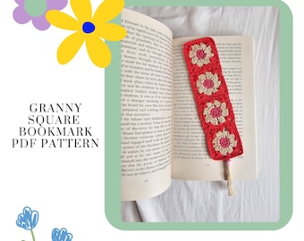 Crochet Granny Square Bookmark Pattern: Beginner-Friendly PDF