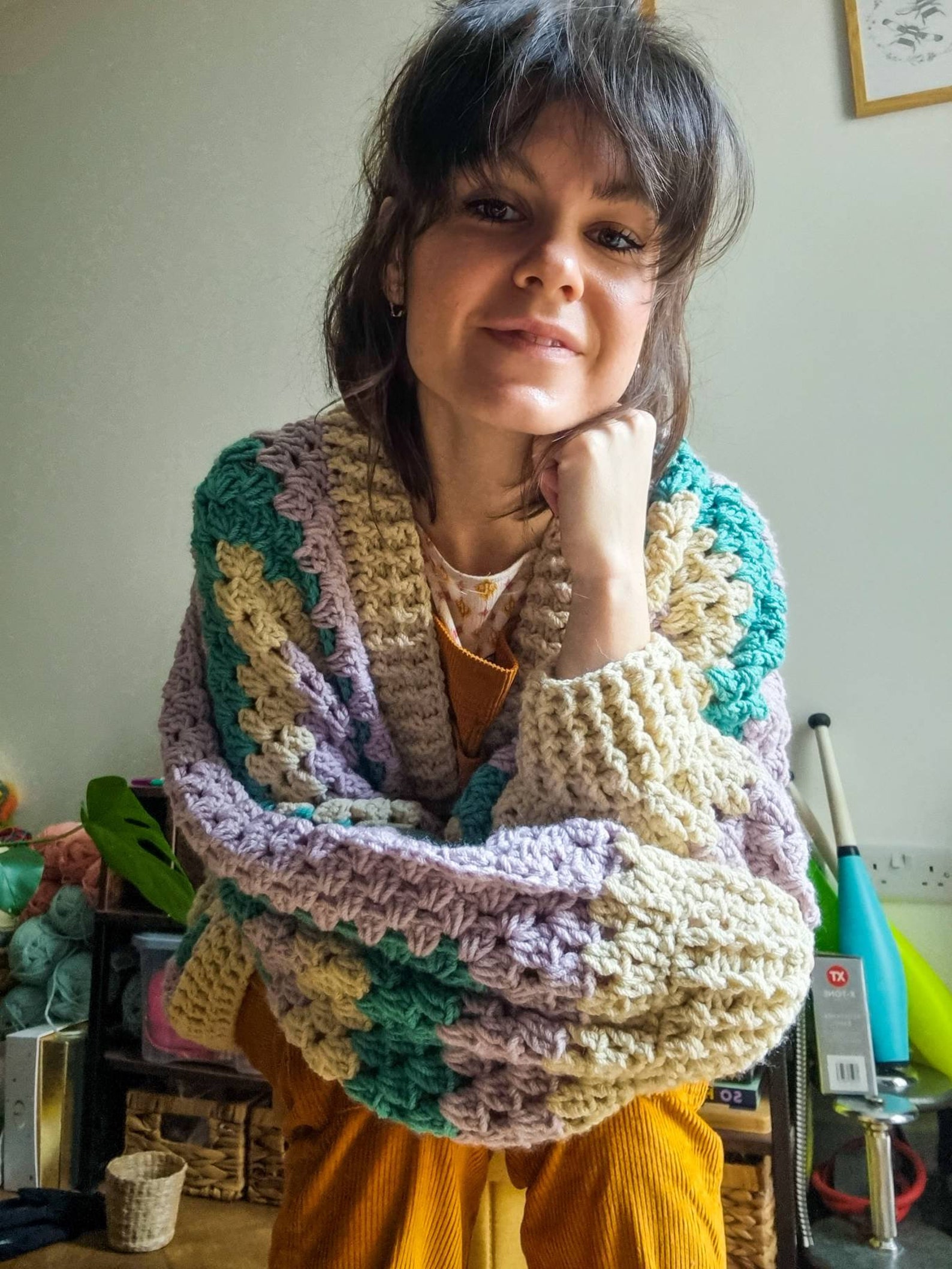 Crochet Granny Hexagon Cardigan Pattern Etsy
