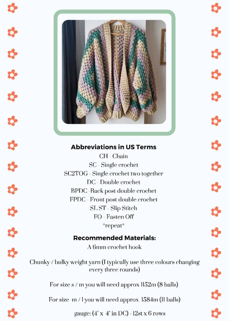 Crochet Granny Hexagon Cardigan Pattern image 4