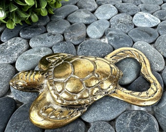 TURTLE BOTTLE OPENER, Brass Bottle Opener, Golden Turtle Bottle Opener, Golden Boho Barware, Sea Turtle Bottle Opener, Honu Bottle Opener