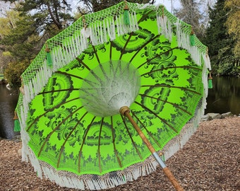 BALI TASSEL UMBRELLA, Beach Umbrella, Wedding Umbrella, Bali Umbrella, Asian