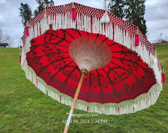 PINK BALI UMBRELLA, Umbrella Parasol, Wedding Umbrella, Asian Umbrella, Shade Umbrella, Garden Umbrella, Ceremony Umbrella