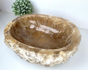 CRYSTAL BIRD BATH, Onyx Bowl, Natural Stone Bowl, Onyx Centerpiece, Stone Key bowl, Banded Onyx Vessel, Banded Onyx Bowl, Onyx Fruit Bowl
