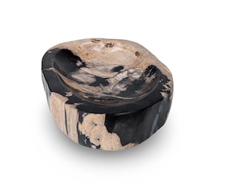 STONE RING DISH, Petrified Wood, Trinket Bowl, Soap Dish Bowl, Petrified Wood Ashtray, Petrified Wood Slab, Petrified Wood Dish, Carved Dish