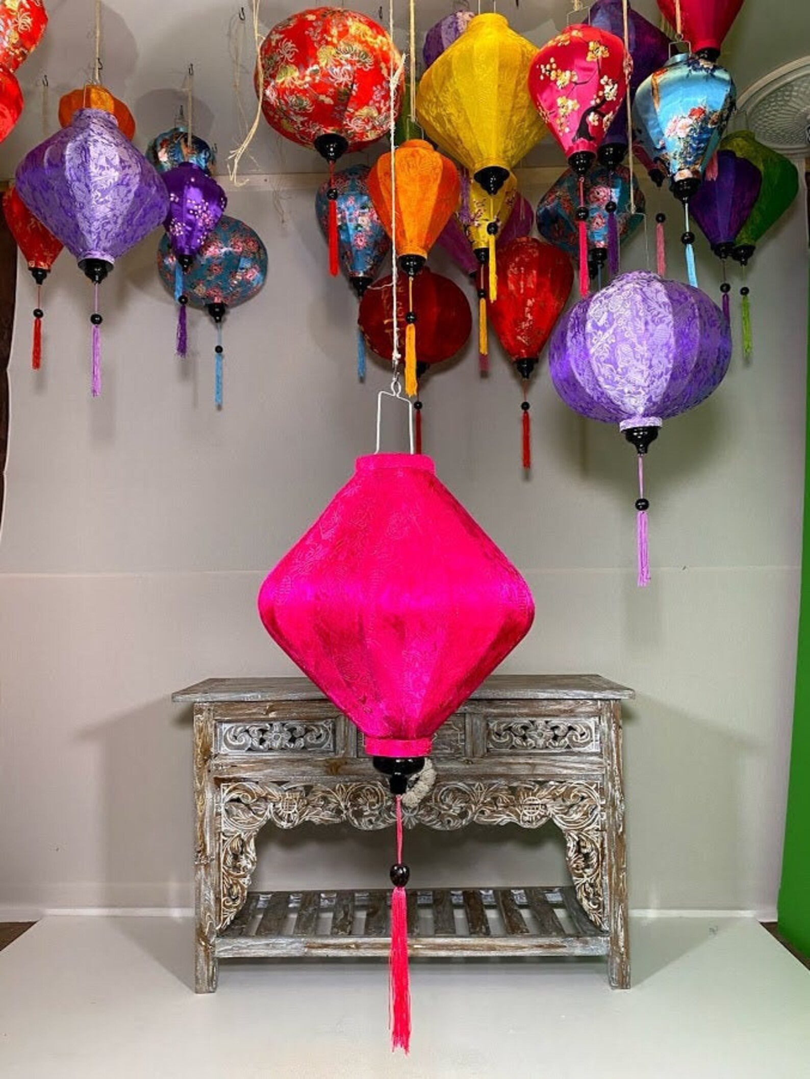 VIETNAMESE LANTERN Traditional Luminescent Lantern Silk Etsy