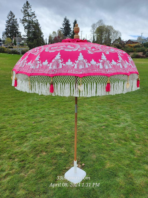 asian patio umbrella PINK BALI UMBRELLA, Umbrella Parasol, Wedding Umbrella, Asian Umbrella,  Shade