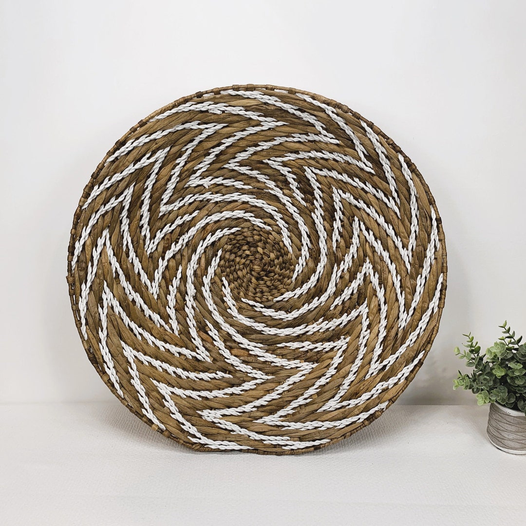 SEAGRASS WALL ART Woven Wall Plates Coastal Wall Art Boho Etsy