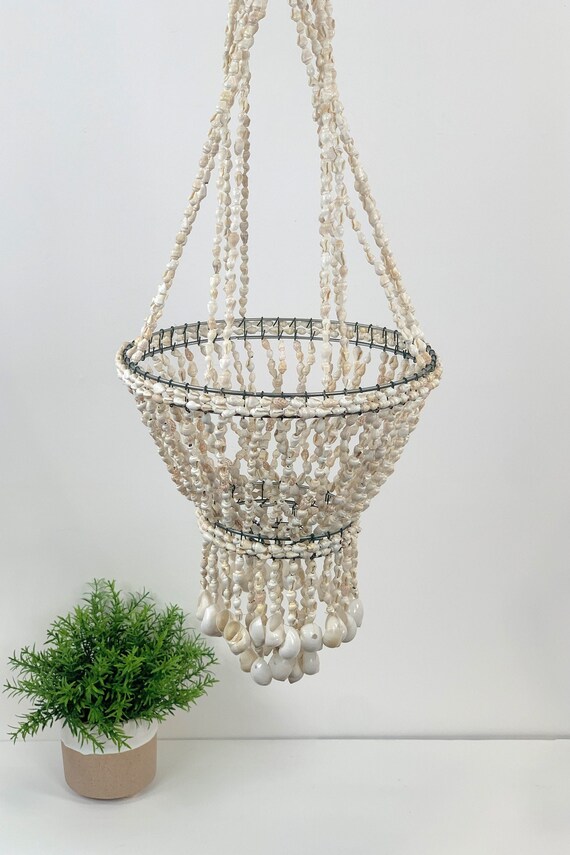 RUSTIC BOHO SHELL Chandelier Vintage Shell Chandelier Chandelier