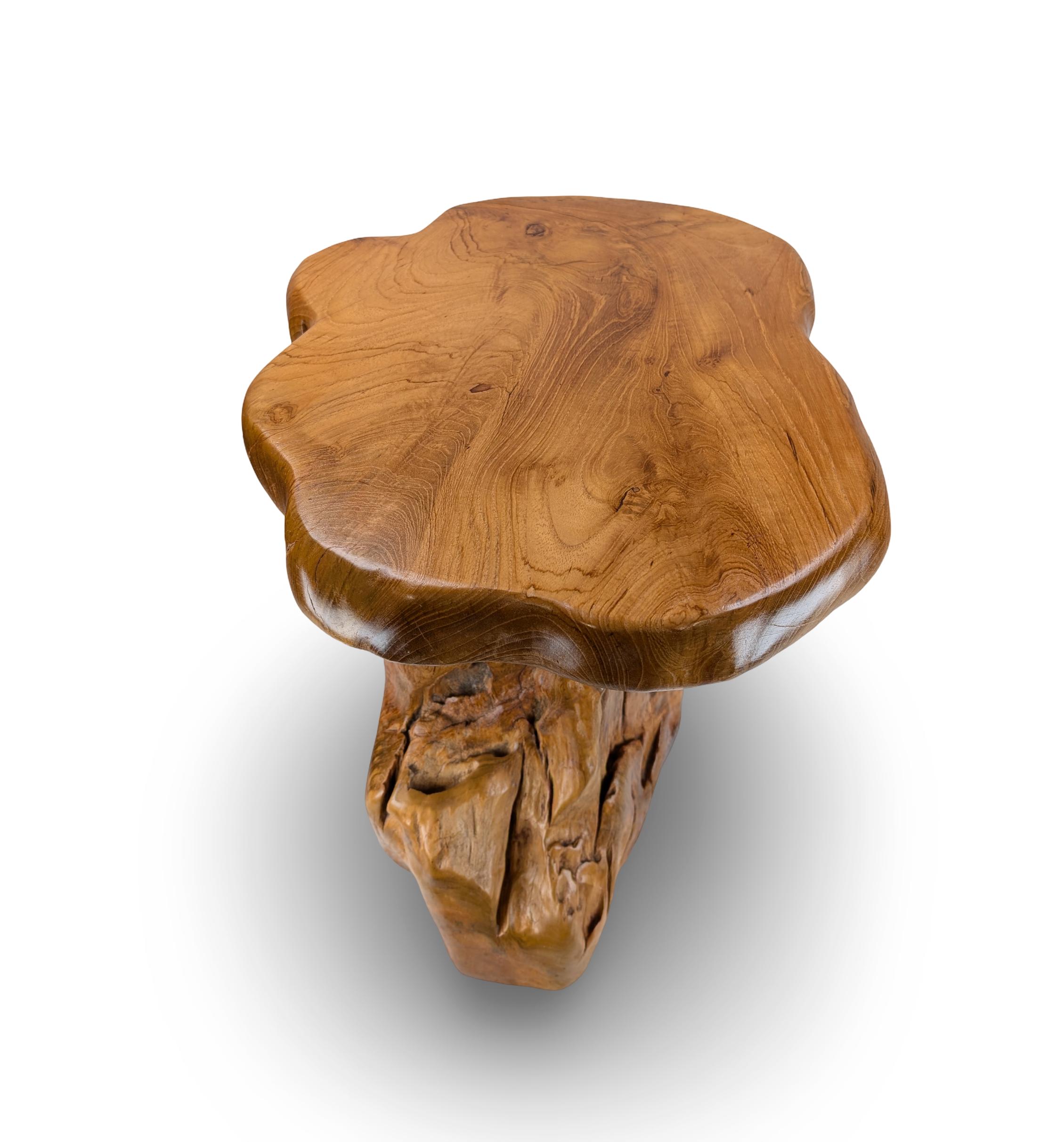 Tree Stump Side Table, Teak Side Table, Wood Side Table, Side Table - Etsy