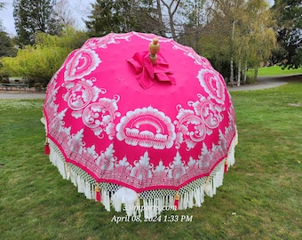 PINK BALI UMBRELLA, Umbrella Parasol, Wedding Umbrella, Asian Umbrella, Shade Umbrella, Garden Umbrella, Ceremony Umbrella, Bistro Umbrella