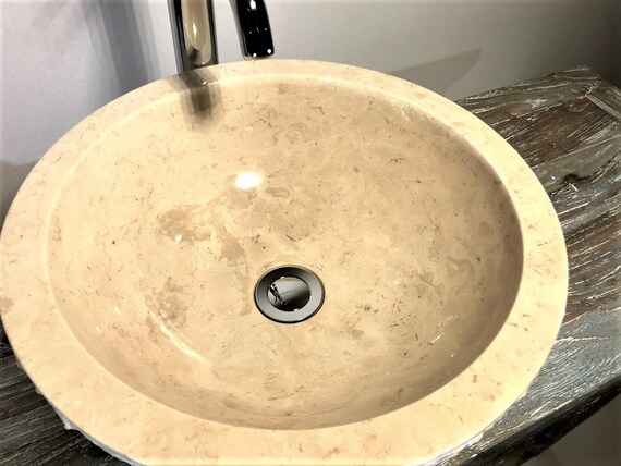 Marble Vessel Sink Natural Stone Sink Stone Sink Table Top Etsy