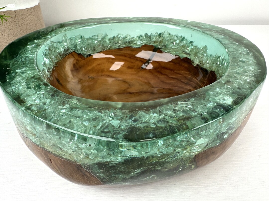 RESIN EPOXY DISH, Wood Resin Bowl, Resin Key Bowl, Resin Art Work, Teak