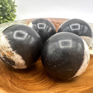 PETRIFIED WOOD SPHERE, Petrified Wood Ball, Fossilized Wood Balls, Indonesian image 8