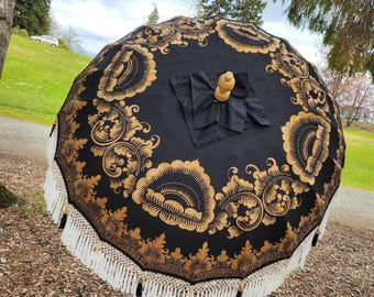 Bali Fringe Umbrella: Tassel Umbrellas with Shells