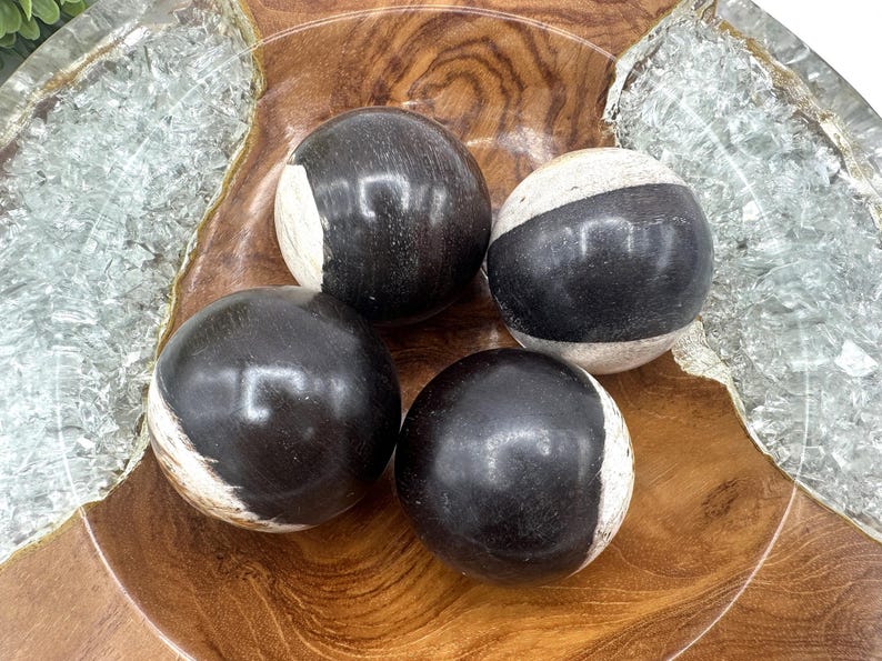 PETRIFIED WOOD SPHERE, Petrified Wood Ball, Fossilized Wood Balls, Indonesian image 10